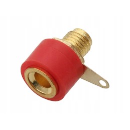 Speaker banana socket, screw-on mounting clamp for housing