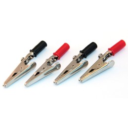 Uninsulated crocodile clip red black 51mm 4 pcs