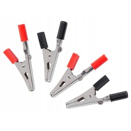 Crocodile clip 5cm banana black red 4 pieces