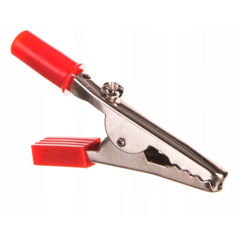 Crocodile clip 45mm red 11413