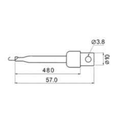 Measuring gripper 57mm black
