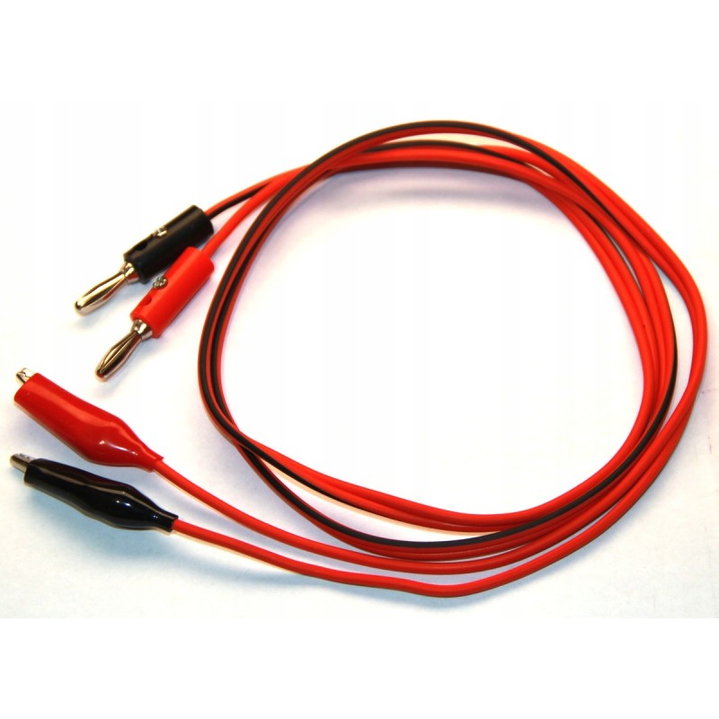 Cables for the power supply meter with crocodile clips, 95 cm