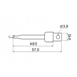 Measuring gripper 57mm black red 2 pcs