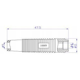 4mm banana socket for black 2652 cable