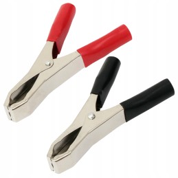 Crocodile clips, crocodile clips, clamps, jumper cables, set, set of 2 pcs