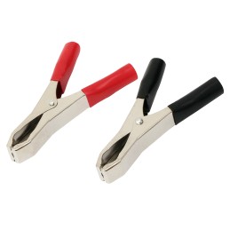 Crocodile clips, crocodile clips, clamps, jumper cables, set, set of 2 pcs