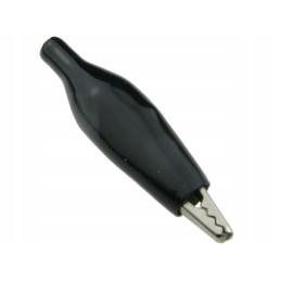 Insulated crocodile clip 27mm black 4 pcs 0314 4