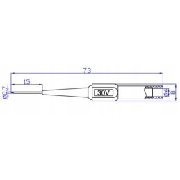 Measuring tip 1a 60v 0 7mm 73mm banana 4mm