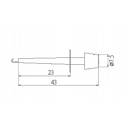 Measuring gripper 43mm black