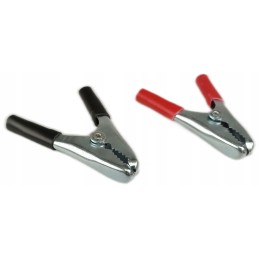 50a crocodile connector, black and red