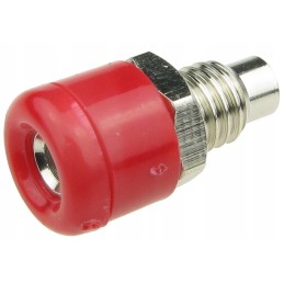 Banana socket 2mm red, length 15mm 4063