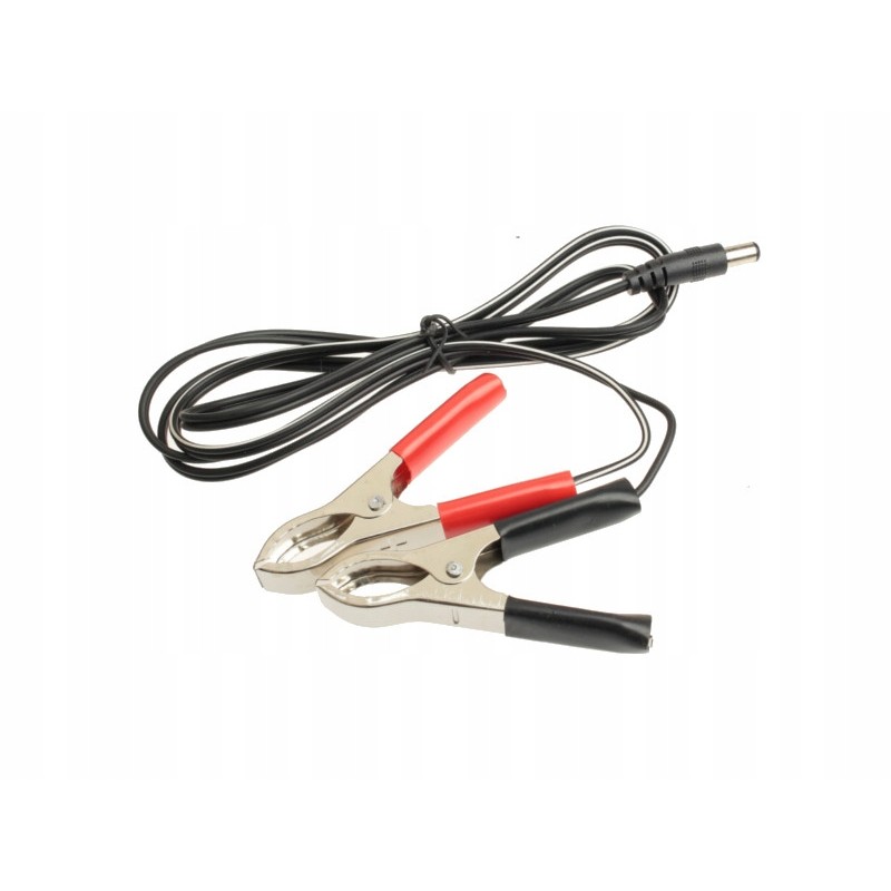 DC plug 2 5 5 5 with crocodile clips 1 2m