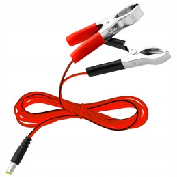 Cable cable plug DC 2 5 5 5 with crocodile clips 1 2m crocodile clips 30a