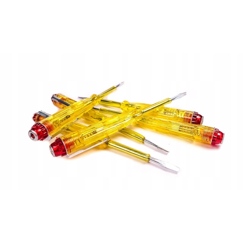 Voltage tester, test tube, current tester, screwdriver