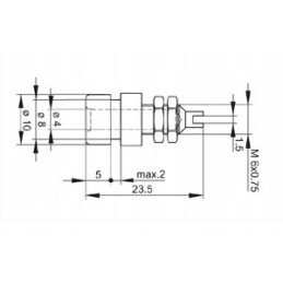 Black banana socket for the housing