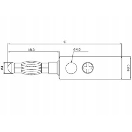 Gold insulated lamellar banana plug WB419 10A RT