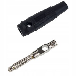 Banana plug 4mm black amass 25 413 2