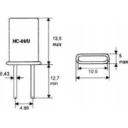 Q15 00mhz quartz resonator hc 49u