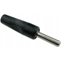 4mm banana plug with screw, black 0702