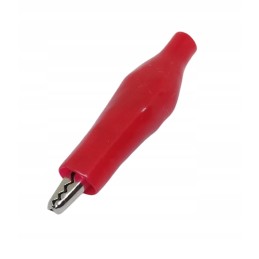 Insulated crocodile clip red 27mm 5 pcs