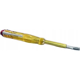Screwdriver with tester, yellow, 13 cm