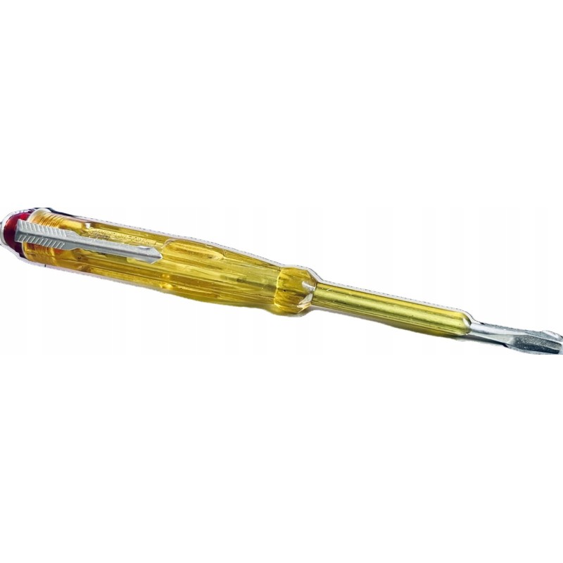 Screwdriver with tester, yellow, 13 cm