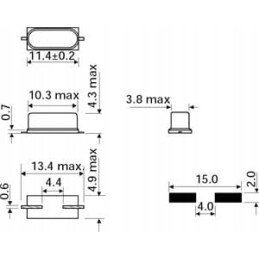 Qsd3 6864mhz quartz resonator smd qsd housing