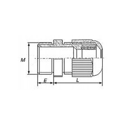 Cable gland m12 3 6 5mm gray 3041