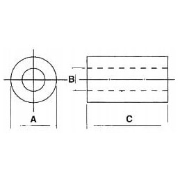 Rrph10x3x1 ferrite sleeve 10x3x1mm 4s2