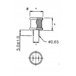 Dlr4 7uh radial power choke 4 7uh standing