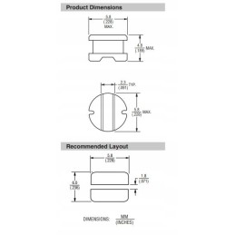 SMD power coil 8 2uh 20 1 5a 0 09r bourns 2pcs