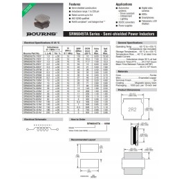 SMD power coil 120uh 20 0 85a bourns 3pcs