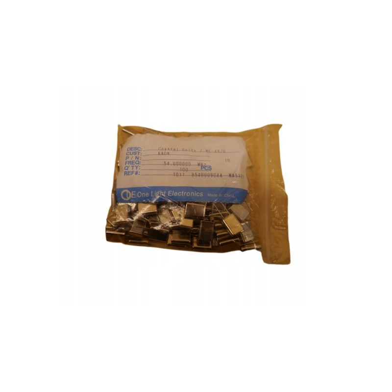 Crystal resonator oscillator hc49 u 54,000 mhz kaon