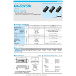 Quartz resonator 11,059 MHz SMD 2 pieces