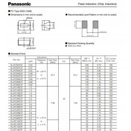 5 6uh 120ma smd 1008 choke panasonic 2 pcs