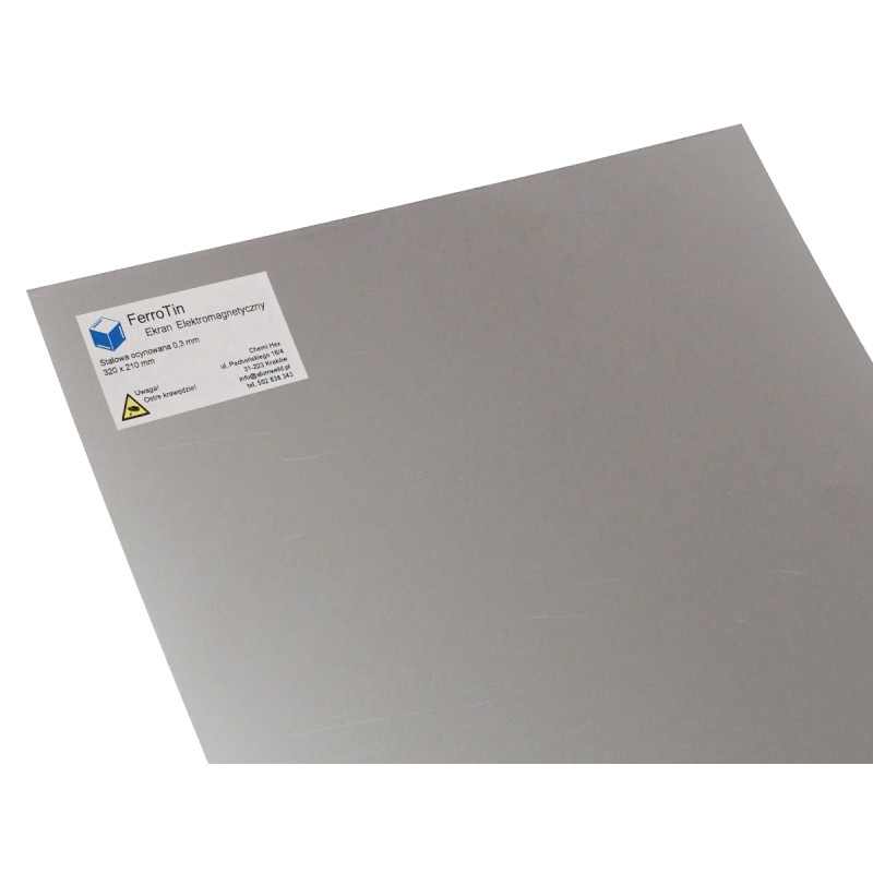 E01m tinned sheet ferrotin electromagnetic shield emc 320x210 mm