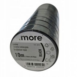 Insulating tape PVC insulation 10m black