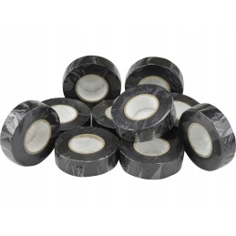 Universal, strong, waterproof PVC insulating tape, black, 10 m