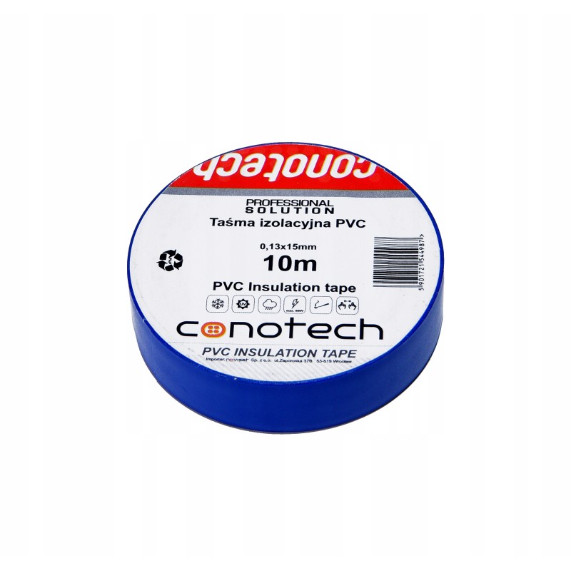 Electrical insulating tape 15mmx10mx0 13 blue
