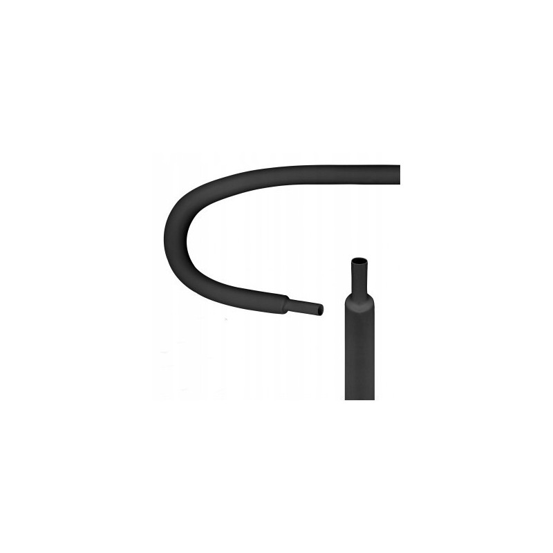 Heat shrink tube 100cm 2 5 1 25 black 8564