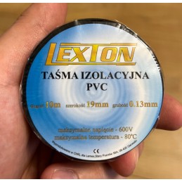 Strong black Lexton insulating tape 19mm x 10m