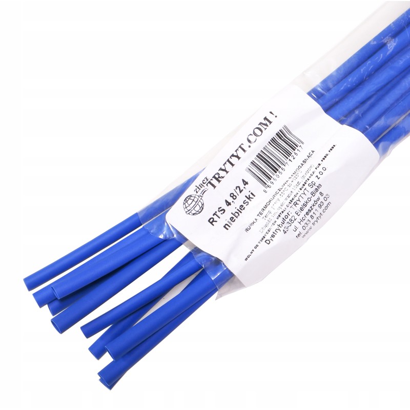 Heat shrink tube 4 8 2 4 1m blue