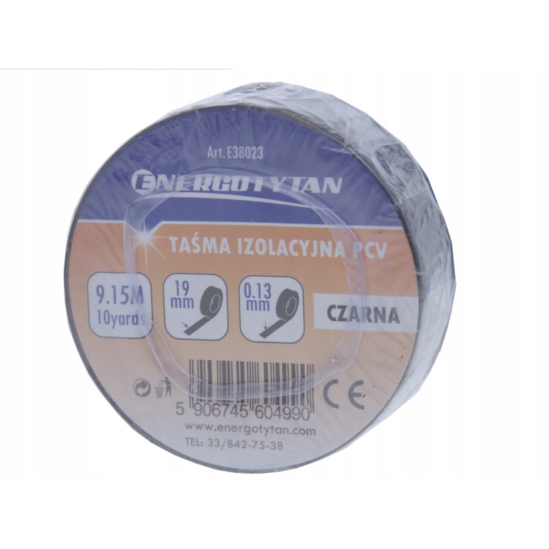 Insulating tape 19mm black energotytan insulation