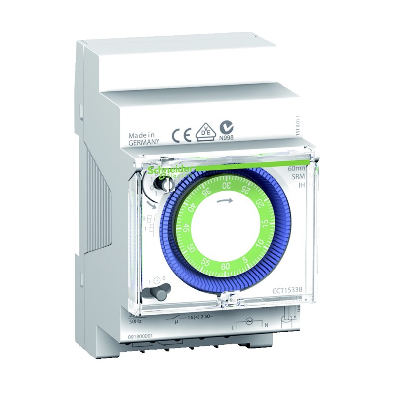 1 pcs - Schneider Electric Analogue DIN Rail Time Switch 230 V ac, 1-Channel