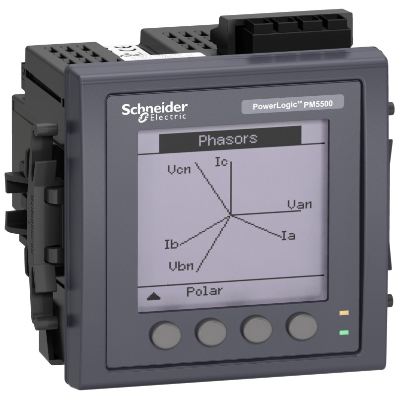 1 pcs - Schneider Electric 1, 3 Phase Backlit LCD Energy Meter