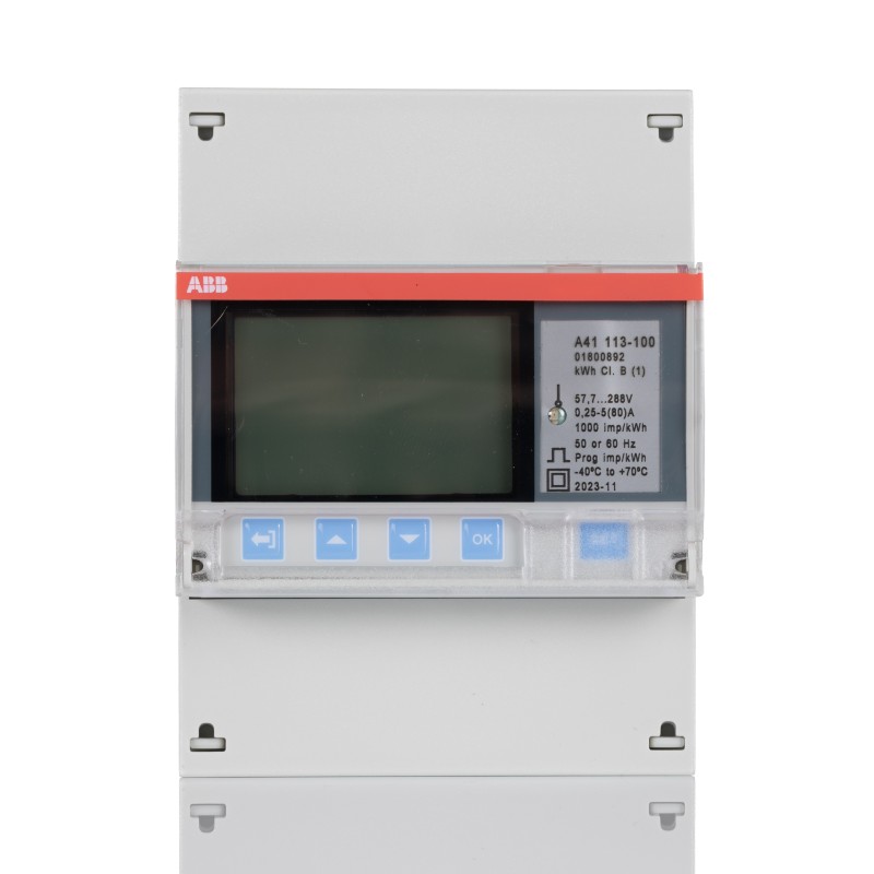 1 pcs - ABB 1 Phase LCD Energy Meter, Type Direct Connected