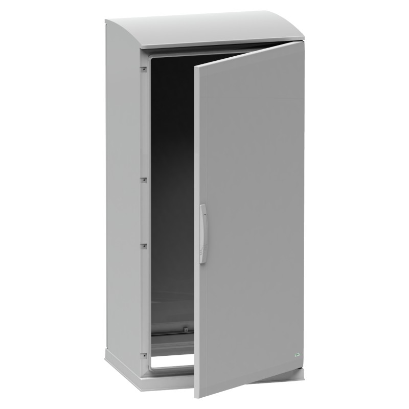 1 pcs - Schneider Electric Fibreglass Reinforced Polyester Single-Door-Door Floor Standing Enclosure, Opaque Door, IP44, 1250 x