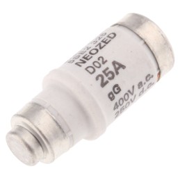 1 Pack of 10 - Siemens 25A D02 Neozed Fuse, gG, 400V ac