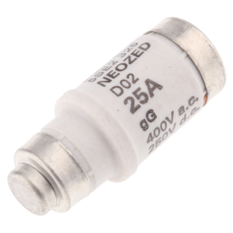 1 Pack of 10 - Siemens 25A D02 Neozed Fuse, gG, 400V ac