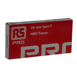 1 Pack of 10 - RS PRO 16A F Ceramic Cartridge Fuse, 6.3 x 32mm